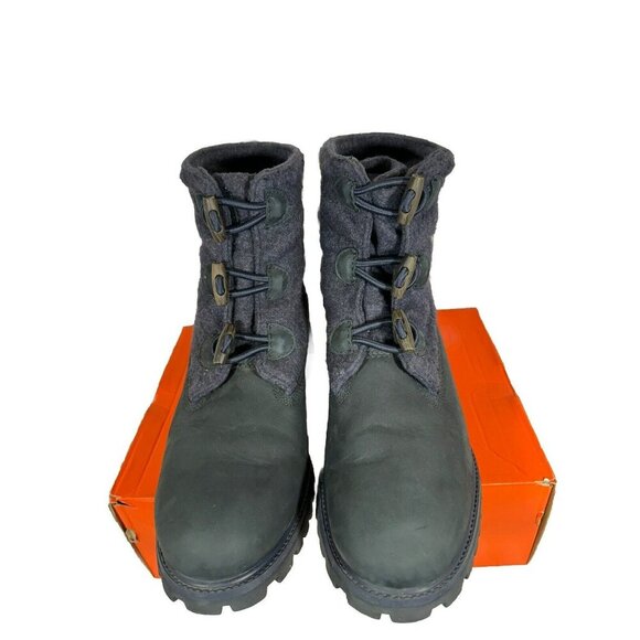 Timberland Navy Suede Wool Boots Round Toe Rubber Sole Toggle Closure Size 11M - Picture 6 of 15